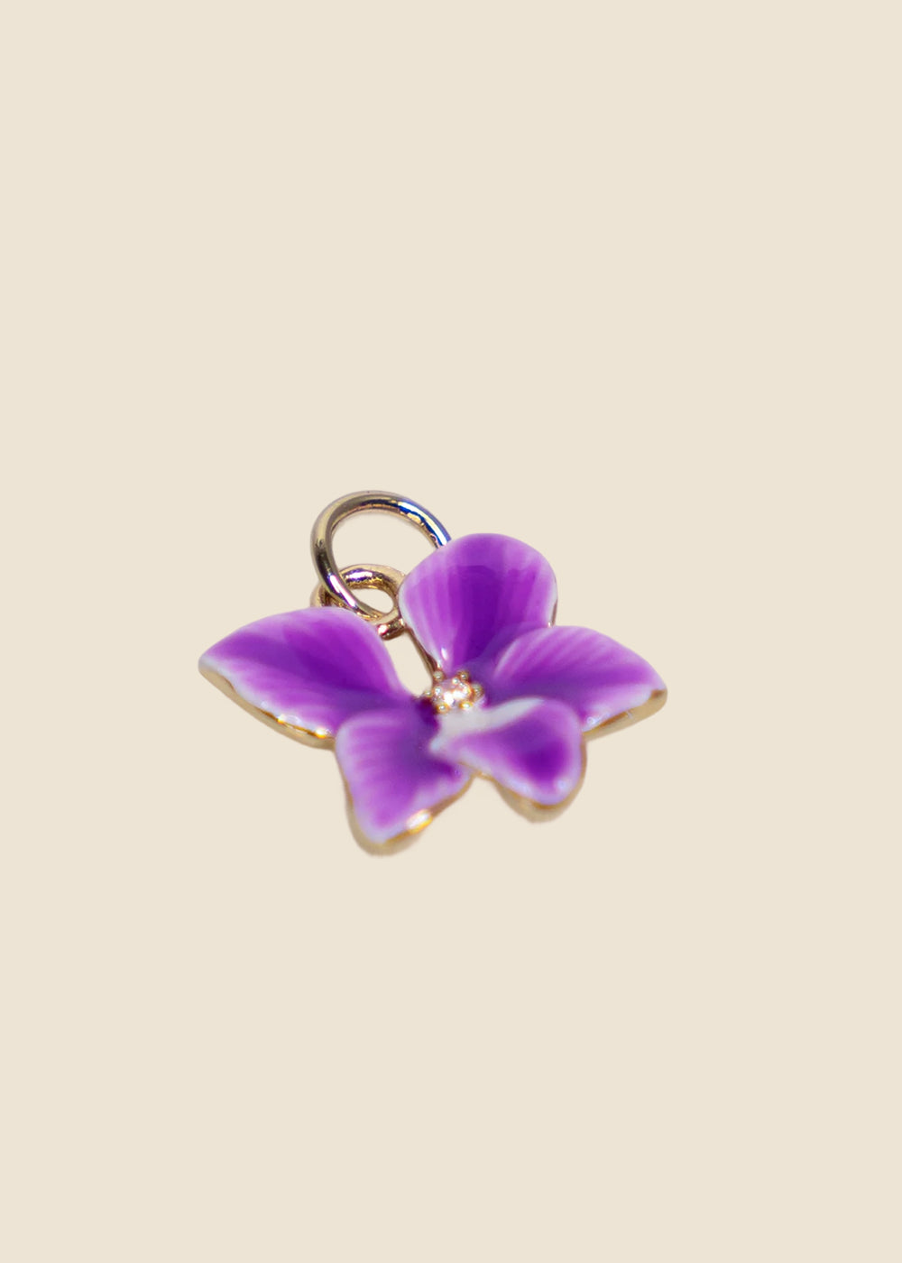 Purple Flower Charm for Eli & Kai leather journals