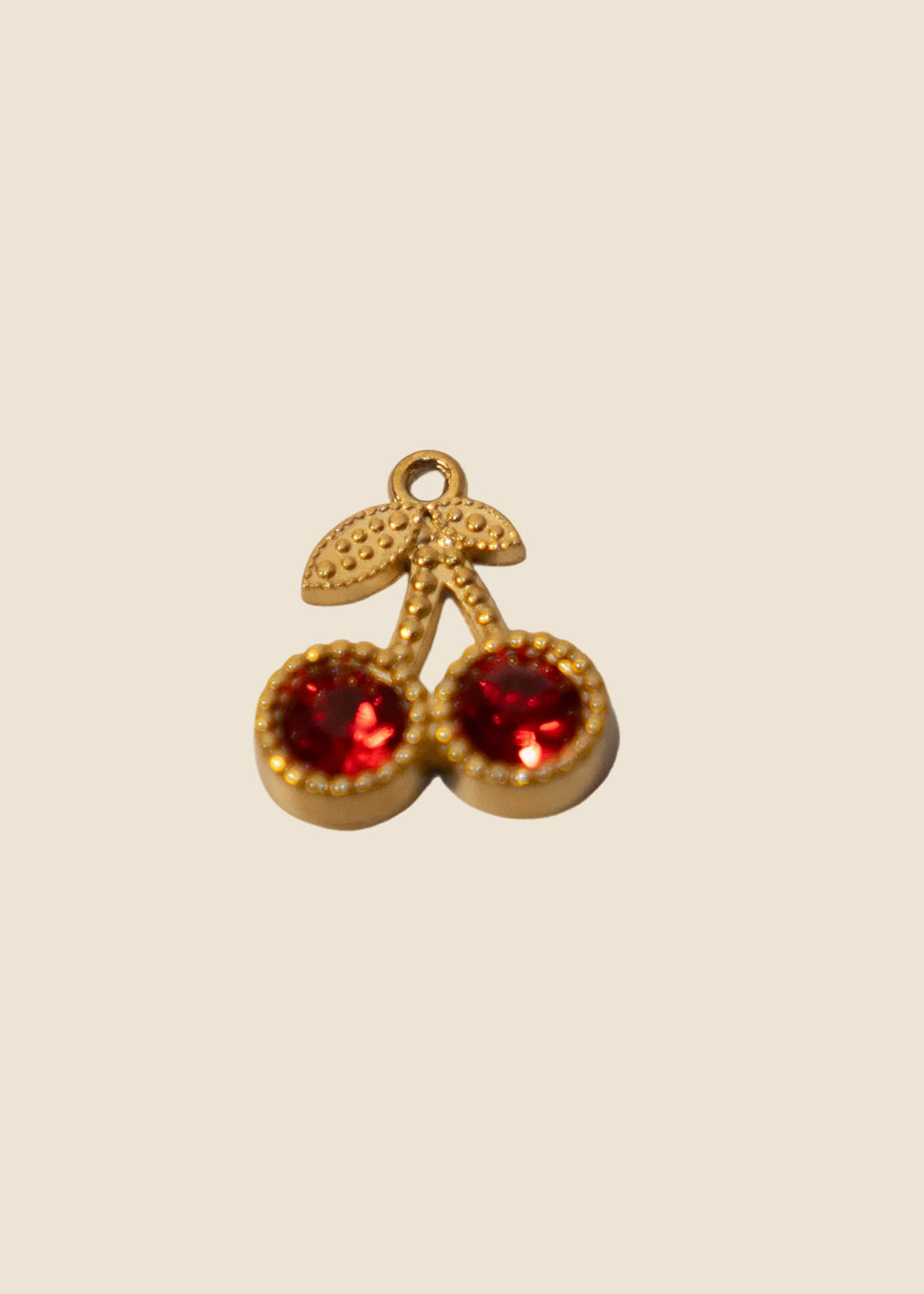 Red Cherry Charm for Eli & Kai leather journals