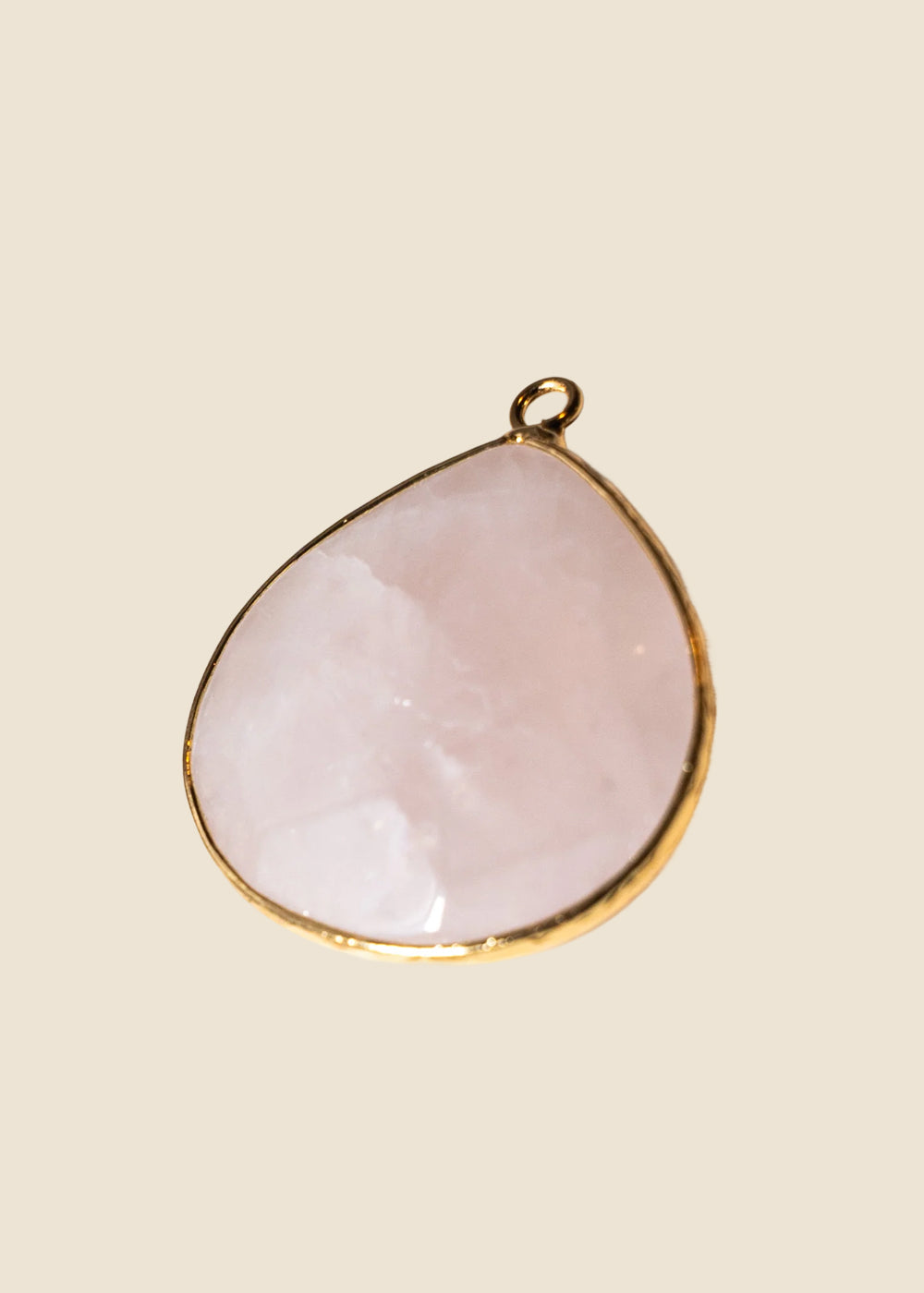 Rose Quartz Large Teardrop Charm for Eli & Kai leather journals