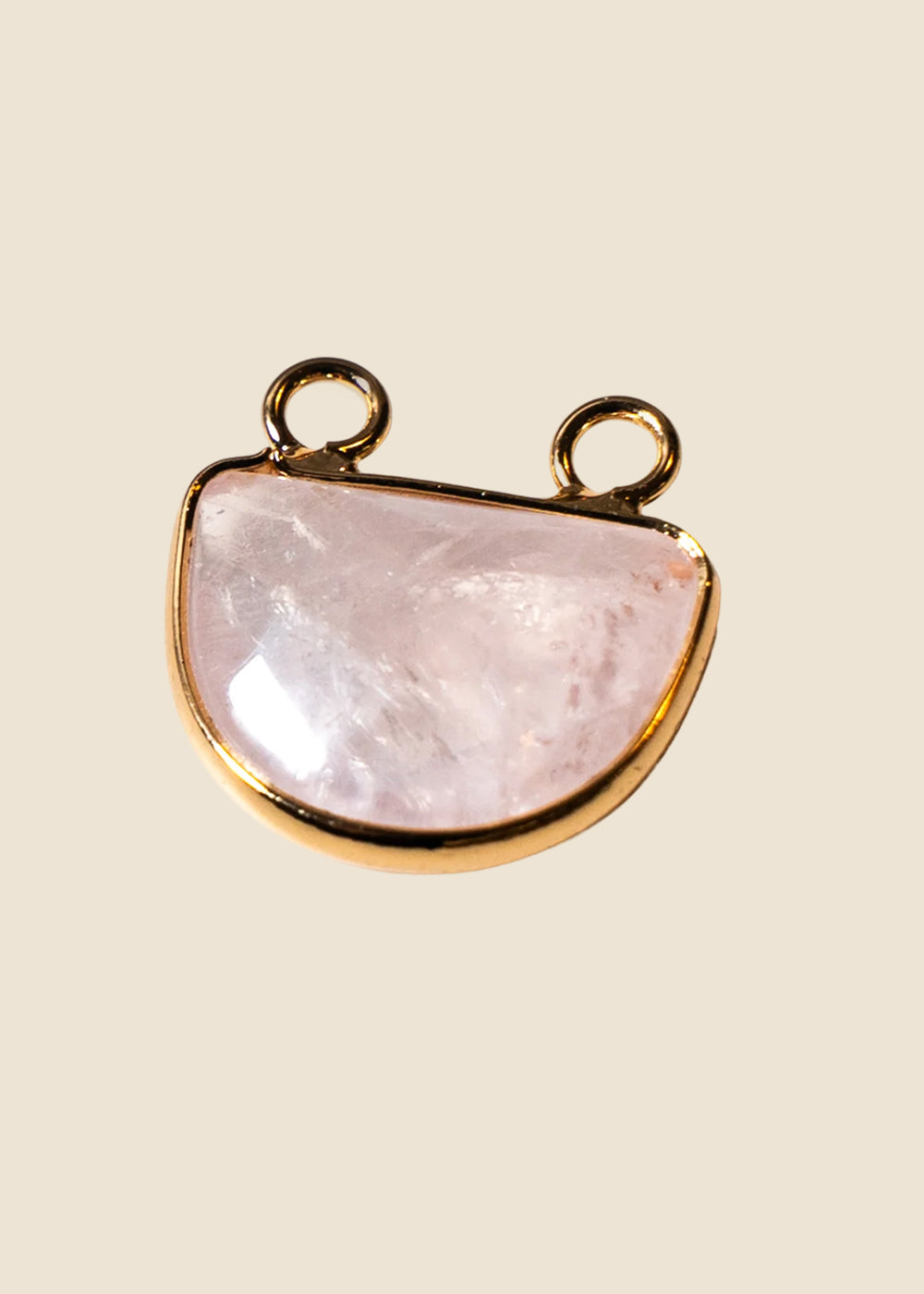 Rose Quartz Link Charm for Eli & Kai leather journals