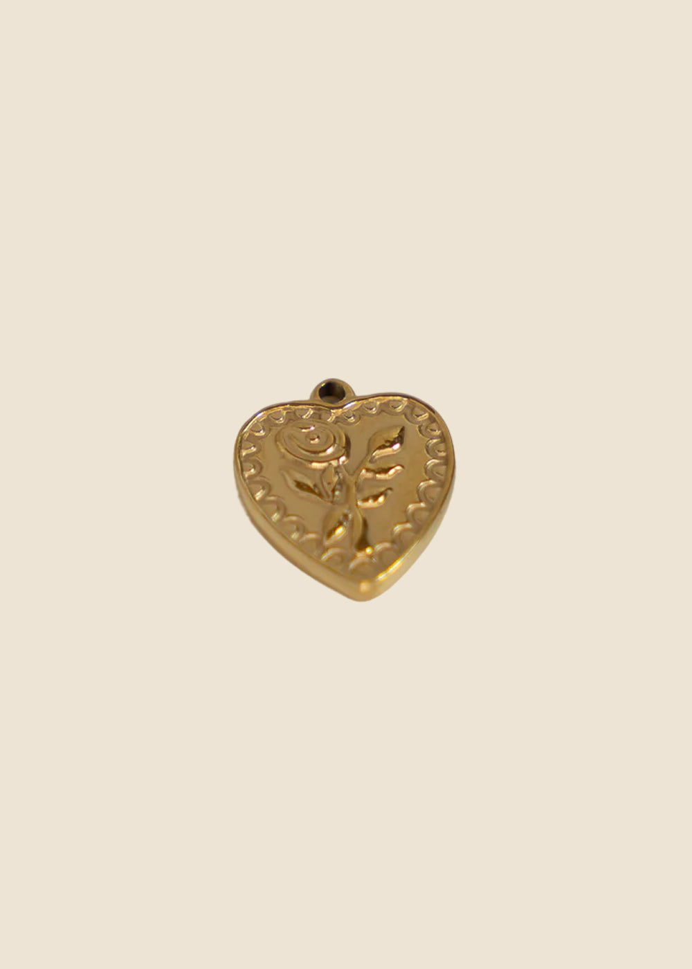 Rose Heart Charm for Eli & Kai leather journals