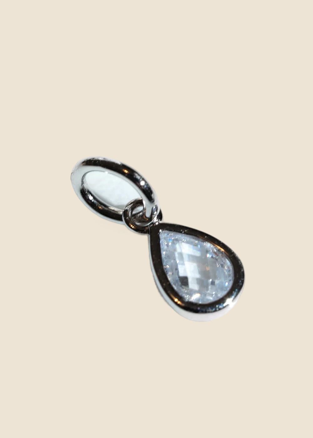 Silver Tear Drop Charm for Eli & Kai leather journals