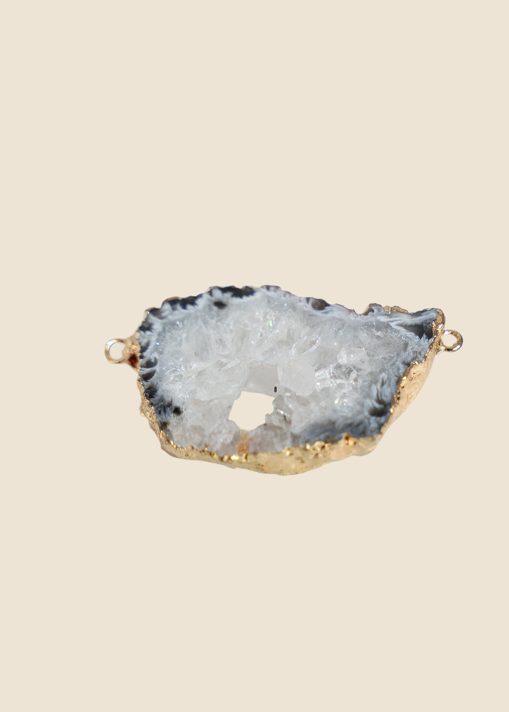 Small Black Agate Link Charm for Eli & Kai leather journals
