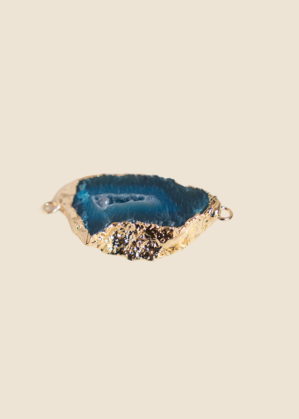 Small Blue Agate Link Charm for Eli & Kai leather journals