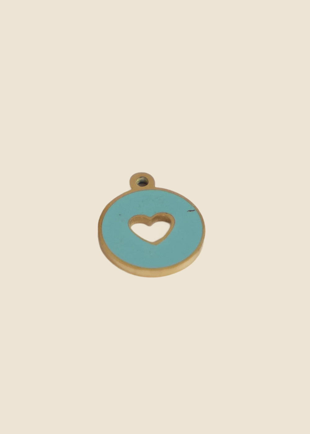 Small Green Heart Charm for Eli & Kai leather journals
