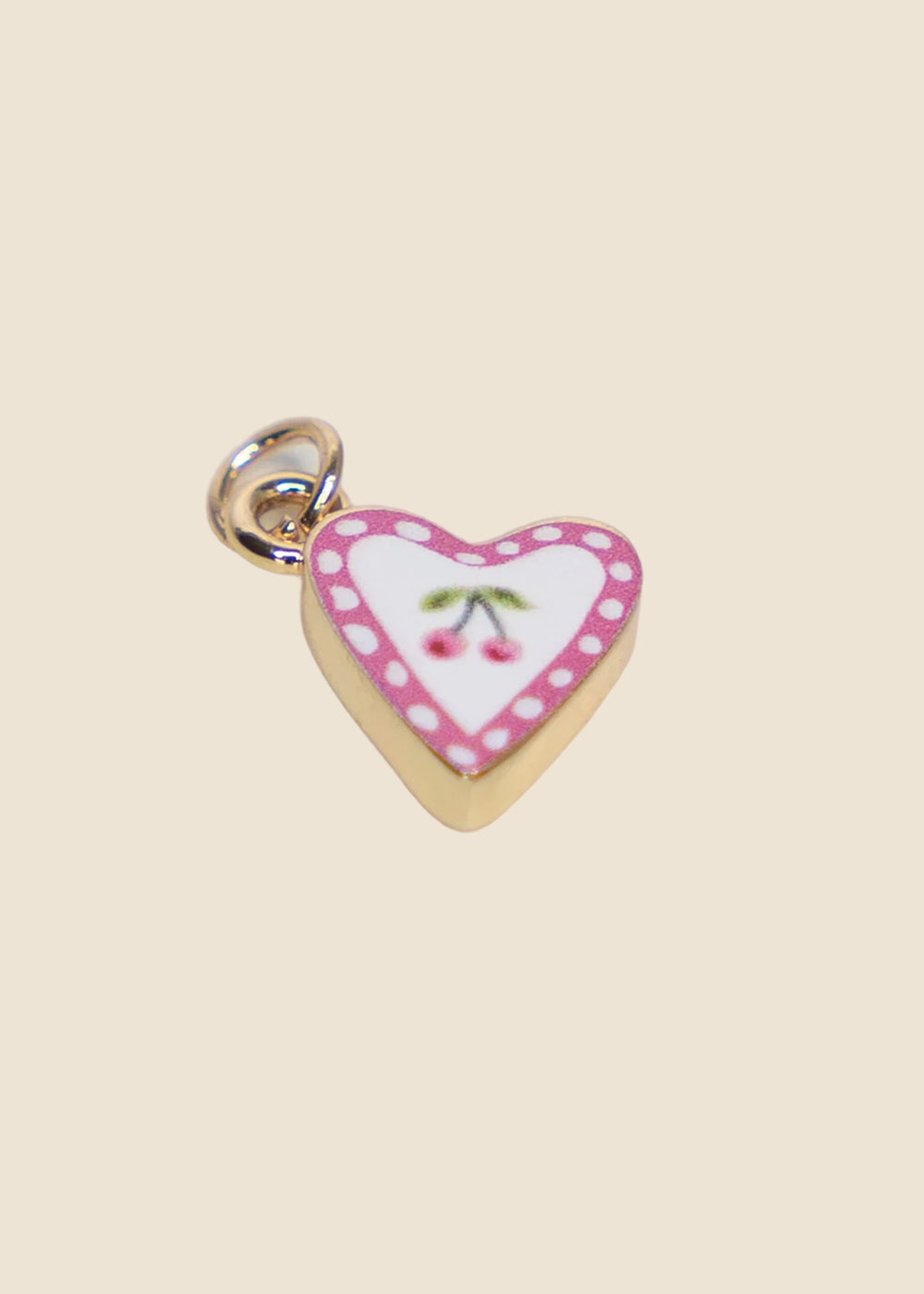 Small Heart Shaped Cherries Charm for Eli & Kai leather journals