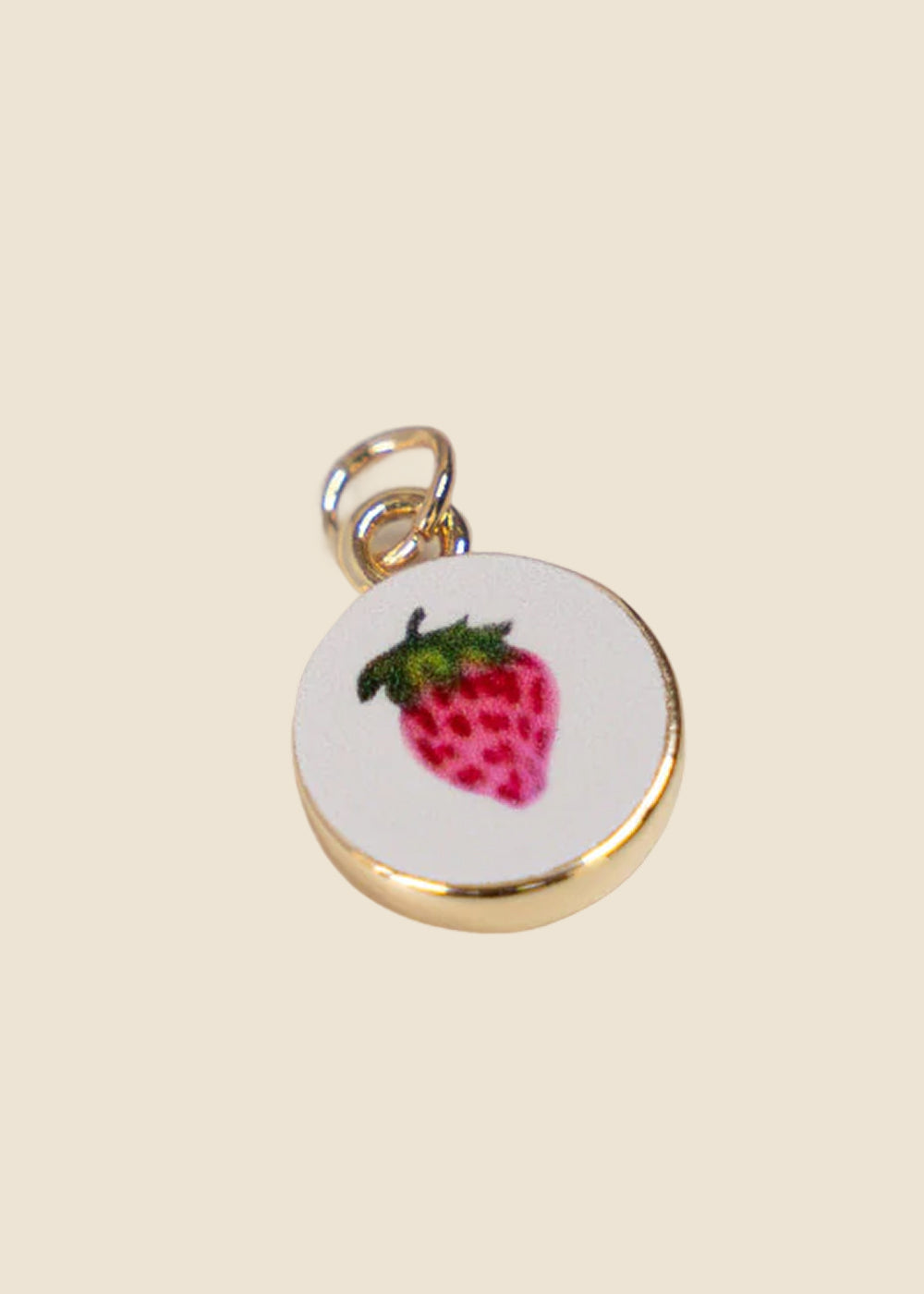 Small Pink Strawberry Charm for Eli & Kai leather journals