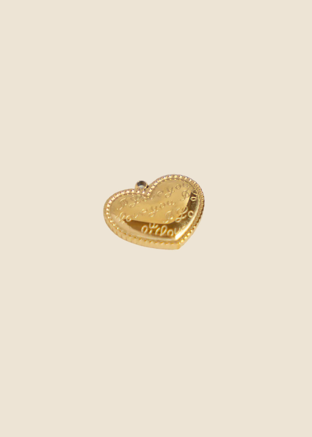 Small Heart with Love You Charm for Eli & Kai leather journals