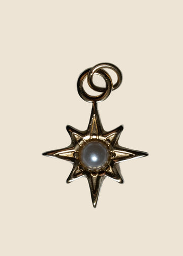 Star With Pearl Charm for Eli & Kai leather journals
