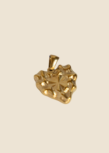 Textured Heart Charm for Eli & Kai leather journals