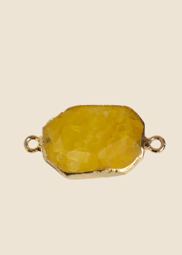 Yellow Stone Link Charm for Eli & Kai leather journals