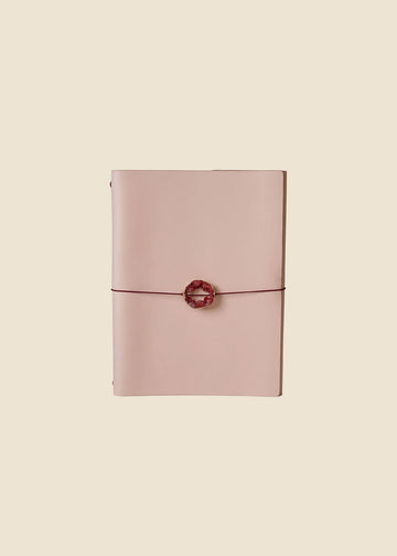 Oxford Large leather journal in light pink leather by Eli & Kai