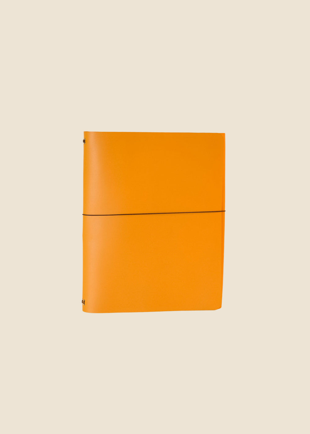 Oxford Large leather journal in Saffron vegetable-tanned leather