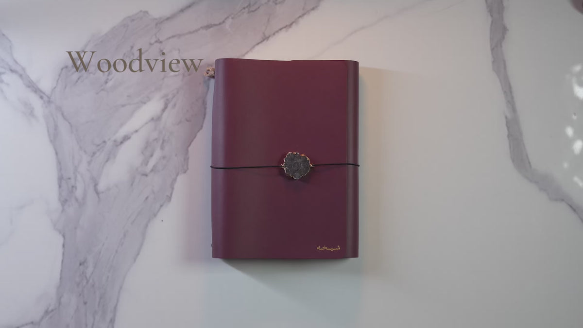 Woodview - Cuaderno de cuero A5