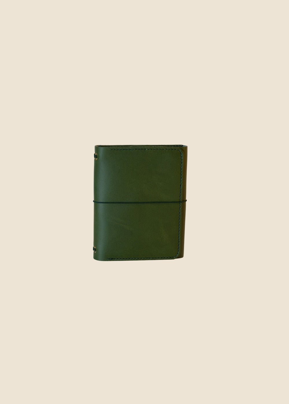 Heatherfield A6 leather journal in Olive vegetable-tanned leather